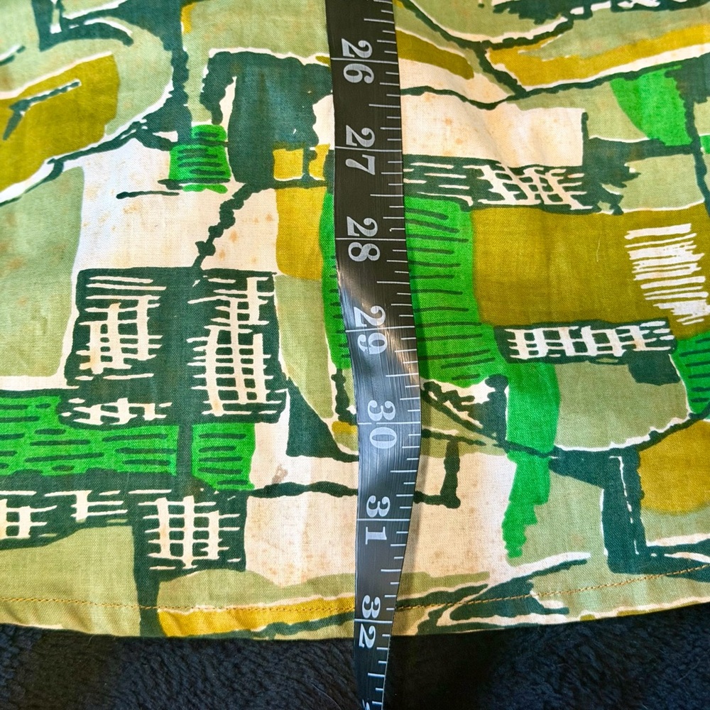 Tommy Hilfiger Green Yellow Abstract Button Up Shirt Men’s Medium - Picture 7 of 7